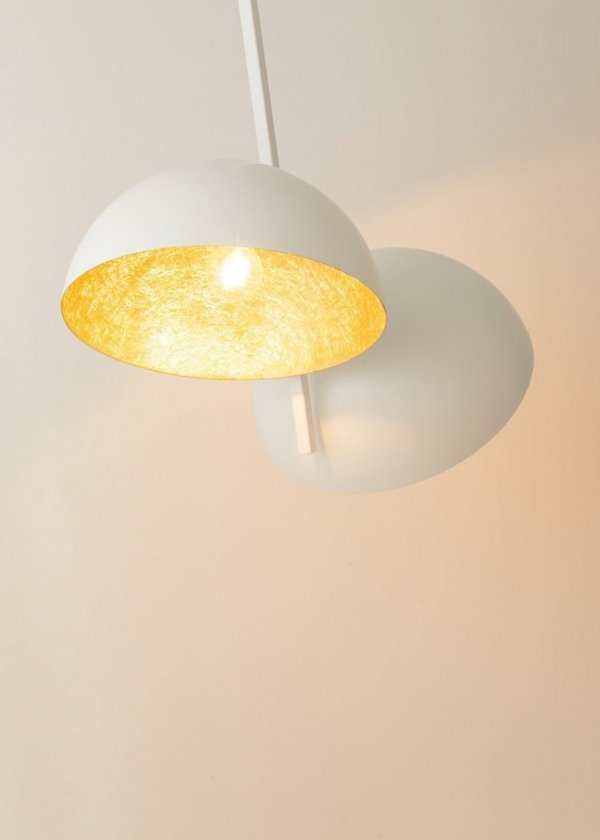 Lampa Sufitowa wisząca W Stylu Vintage SFERA 35 32493 SIGMA 2-punktowa Biały Złoty