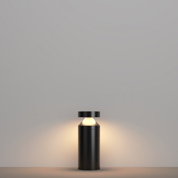 Nowoczesny słupek ogrodowy LED zewnętrzna lampa grafitowa tuba Olten MAYTONI O591FL-L12GF3K