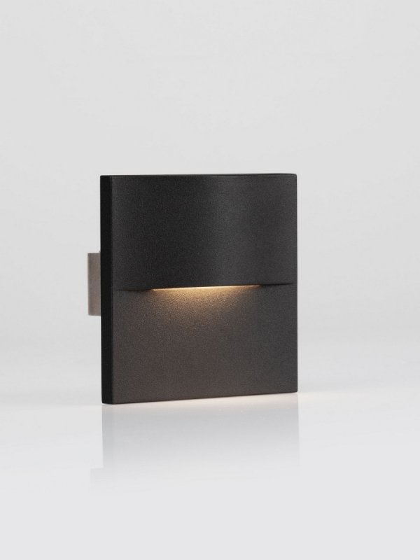 Oprawa wpuszczana schodowa LED czarna kwadratowa minimalistyczna nowoczesna IP65 Luces Exclusivas