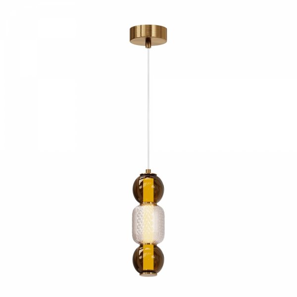 Szklana Designerska Lampa Wisząca LED Nowoczesna DROP MOD273PL-L16G3K MAYTONI