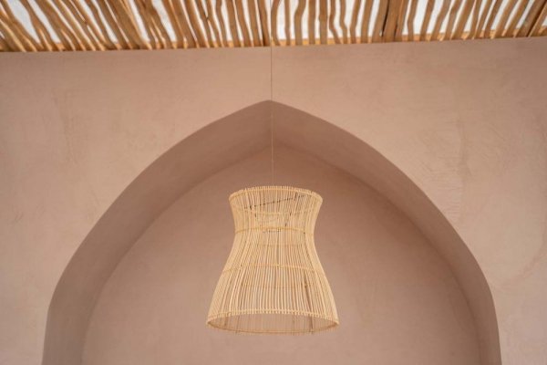 Rattanowa Lampa Wisząca w Stylu Boho ALUMEUSE BAYU041N-M-40 BAZAR BIZAR Naturalna