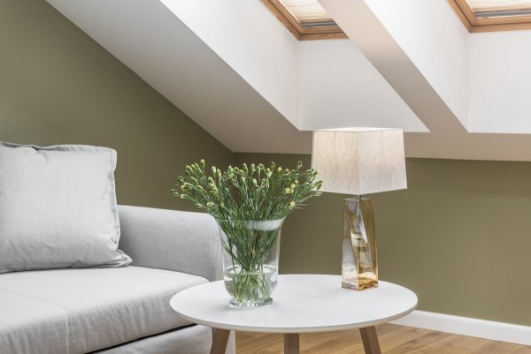 Piękna lampa stołowa lampka nocna klasyczna szklana lister miodowy designerska podstawa srebrny tkaninowy abażur LILLE 3840 Argon
