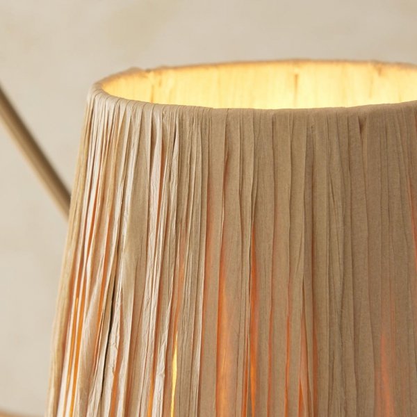 Lampa wisząca żyrandol falowany abażurowy z rafii boho designerski naturalny rustykalny Wriggle 114213 ENDON