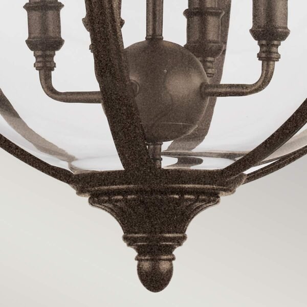 Lampa wisząca Adams 4 źródła światła brytyjski brąz styl wiktoriański FE-ADAMS-4P-BRZ FEISS