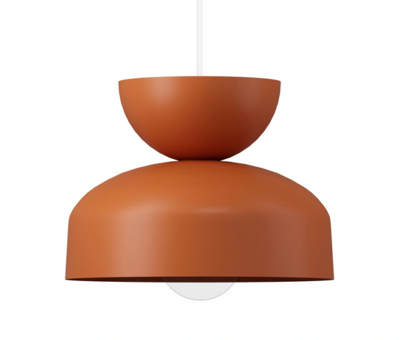 Lampa wisząca ceglany kolor owalna minimalistyczna dekoracyjna do nowoczesnych wnętrz MOSAIC H 41705 Sigma