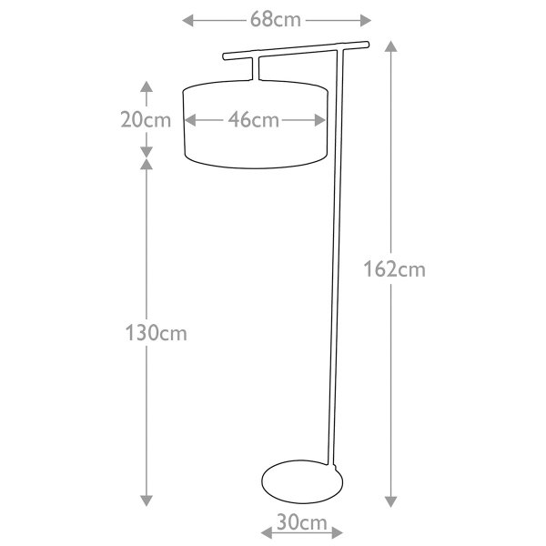 Lampa podłogowa stojąca Balance BALANCE-FL-WPN Biała / Polerowany nikiel