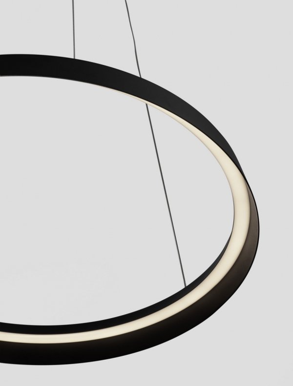 Nowoczesna lampa wisząca LED okrąg w kolorze czarnym BATALLAS LE44783 Luces Exclusivas