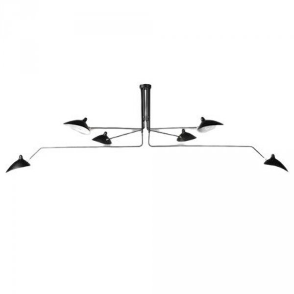  Lampa wisząca nowoczesna 6 kloszy metalowa czarna designerska klasyczna ponadczasowa CRANE P8706 Step Into Design