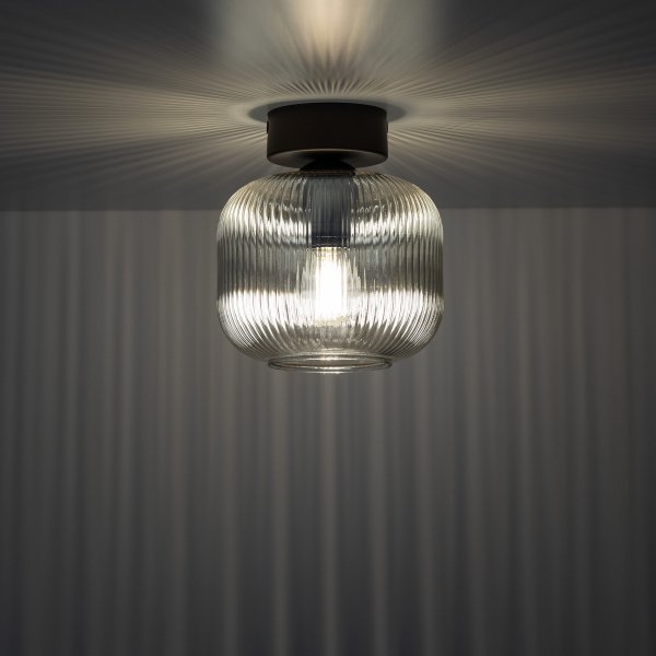 Nowoczesna oprawa sufitowa brązowa szklany ryflowany klosz okrągły reflektor spot minimalistyczny uniwersalny klasyczny SALVIA 11358 TK-Lighting
