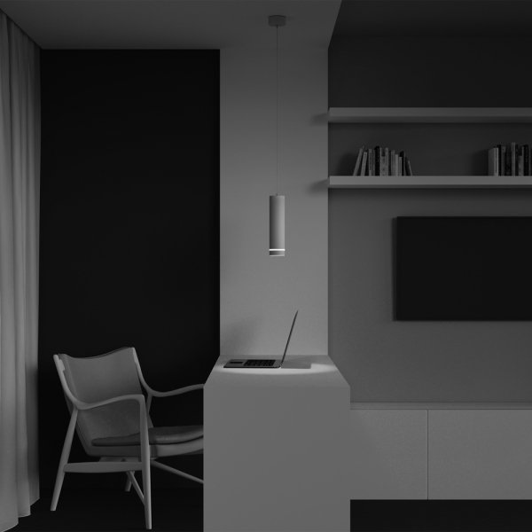  Lampa wisząca nowoczesna klasyczna LED tuba aluminium biała regulacja wysokości Orlo MAYTONI P085PL-12W4K-W