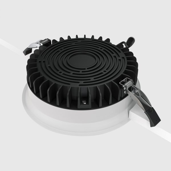 Lampa wbudowana wpuszczana w sufit LED okragła aluminiowa biała Okno MAYTONI DL055-18W3K-W