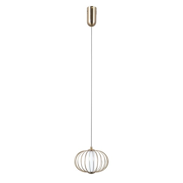 Złota lampa wisząca nowoczesna Rabel Italux PND-344221-1-HBR