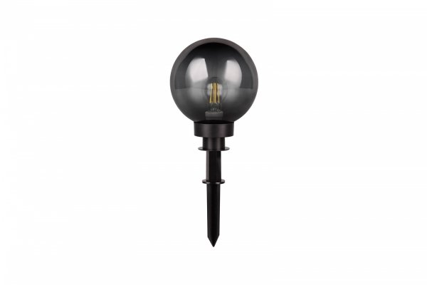 Minimalistyczny Czarny Słupek Ogrodowy Kula BOLO R57042054 RL