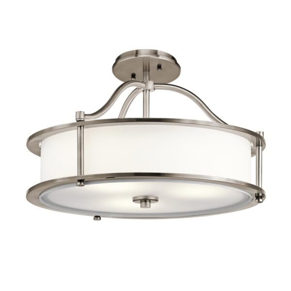 Lampa wisząca półplafon Emory 3 źródła światła klasyczny pewter uniwersalna metal i szkło KL-EMORY-P-S-CLP KICHLER