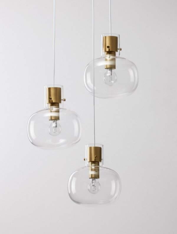 Nowoczesna Lampa Wisząca Do Salonu PADRE Szklane Bańki ZŁOTA Nowoczesna LE42634 LUCES EXCLUSIVAS