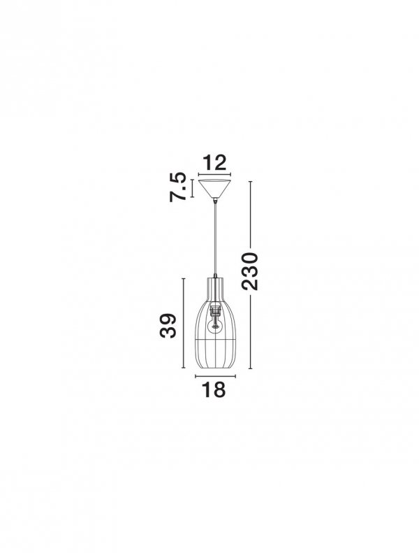 Lampa wisząca pleciona sznurek stożkowa boho rystykalna minimalistyczna industrialna nad stół do salonu sypialni CASRELIO LE45377 Luces Exclusivas