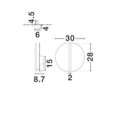 Nowoczesny elegancki kinkiet LED w stylu minimalistycznym Luces Exclusivas
