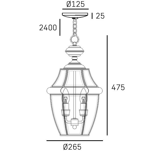 Złota lampa wisząca zewnetrzna ogrodowa szklana retro WHITLEY P02890AU