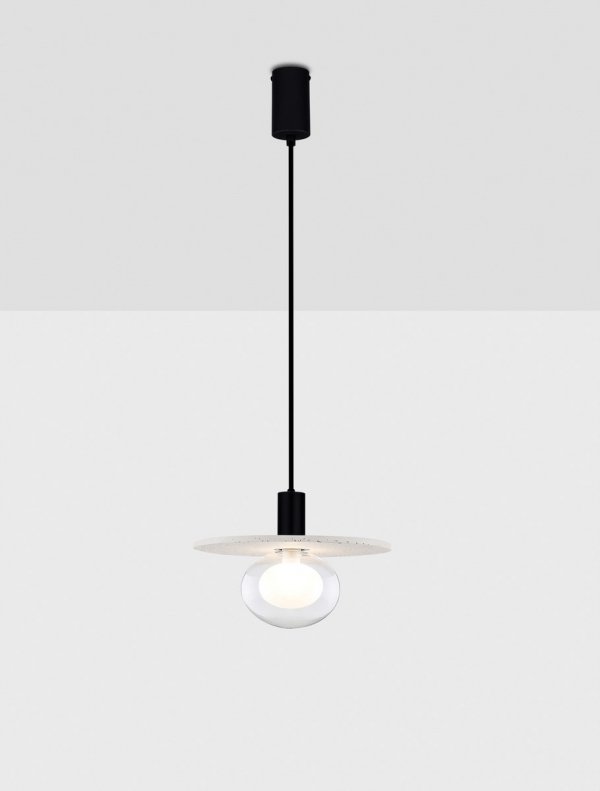 Lampa wisząca z betonu szklany klosz ASUNTA LE44656 Luces Exlusivas