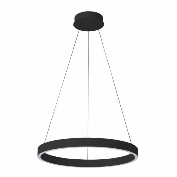 Czarna Nowoczesna Okrągła Lampa Wisząca Dwustronna LED BRASCO UP DOWN PND-56215D-060RPC-BK-3KS4K-TRDIMM ITALUX