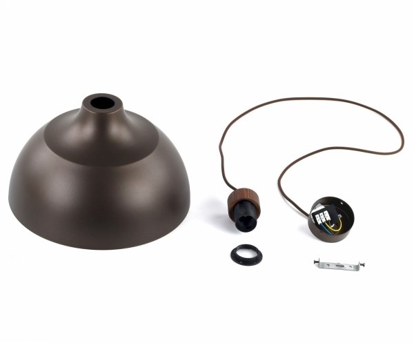 Minimalistyczna lampa wisząca w stylu rustykalnym brązowa z elementem drewnianym CAP BROWN 6926 TK-Lighting 