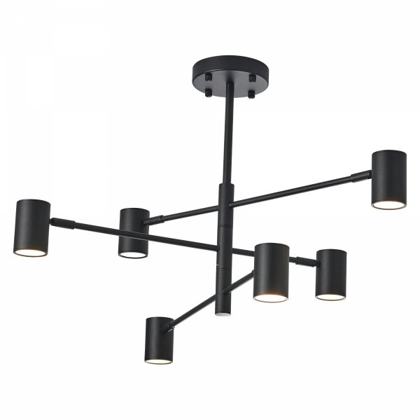 Lampa Sufitowa Noe do salonu do biura PLC0102-BK Yaskr czarna GU10