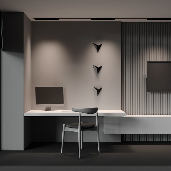  Ścieżka świetlna lampa szynowa LED prostokątna aluminium czarna Points MAYTONI TR010-1-22W4K-M-B-DE