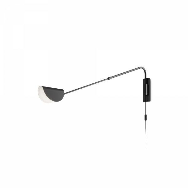 Czarny Designerski Kinkiet z wyłącznikiem MOLLIS MOD126WL-01B1 MAYTONI