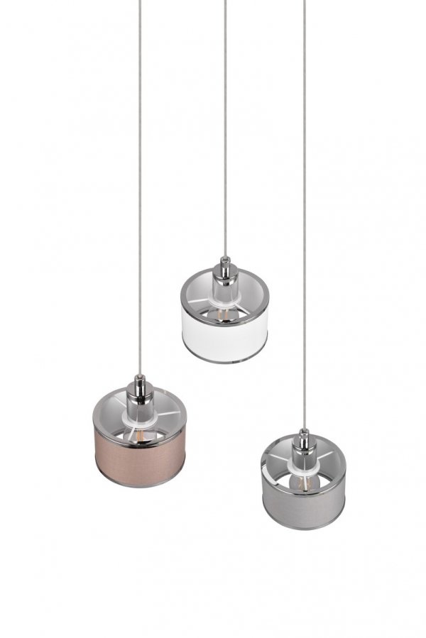Nowoczesna Lampa Wisząca Srebrna KAPRUN 311630306 TRIO