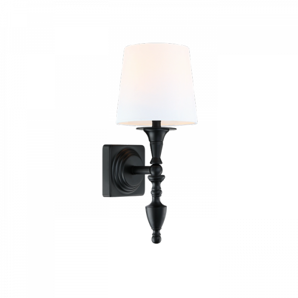 Klasyczny Kinkiet Ścienny Abażurowy AUSTIN W01149BK-WH COSMO LIGHT