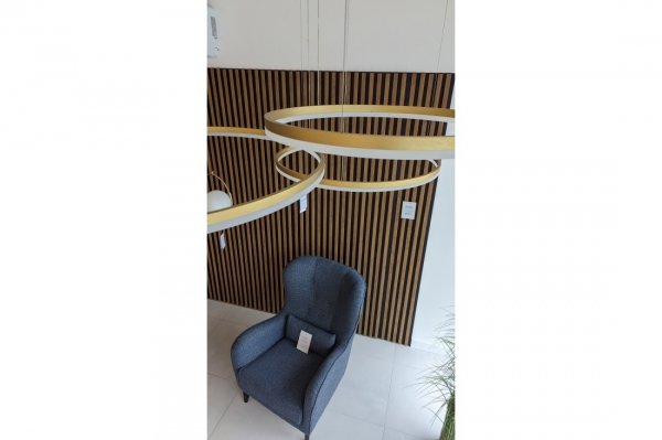 Lampa Wisząca RING Złote Okręgi HALO 120+100+80 BK + REMOTE AZ5350 AZZARDO