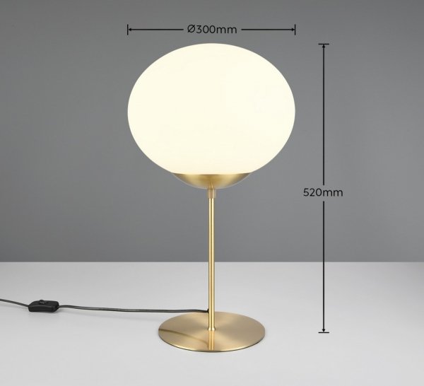 Dekoracyjna Lampka Stołowa Nocna Ze Szklanym Kloszem FOMENTO 563100108 TRIO