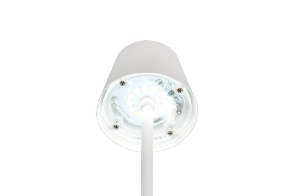 Lampka stołowa nocna LED biała owalna minimalistyczna klasyczna uniwersalna metalowa ściemnialna DIAZ IP44 R55961131 Rl