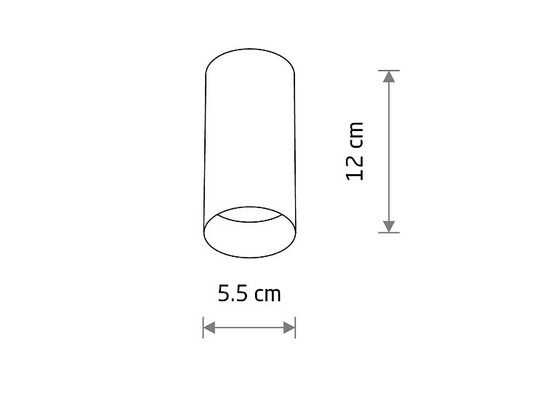 Nowoczesny Plafon Sufitowy Lampa Punktowa Tuba MONO UMBRA GRAY S 10786 Nowodvorski Lighting