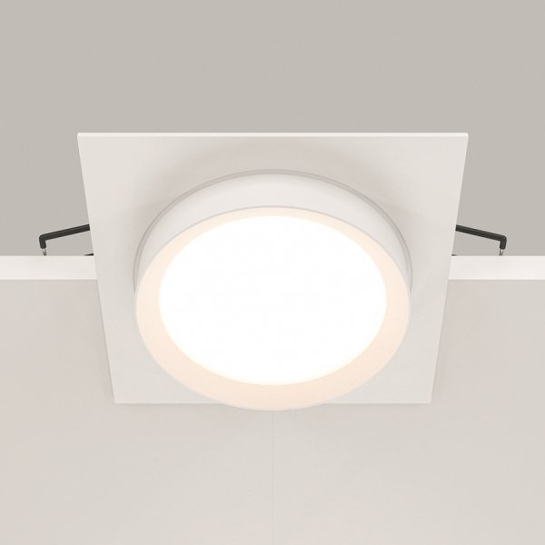 Kwadratowa Oprawa Wpuszczana Downlight Hoop Maytoni DL086-GX53-SQ-W