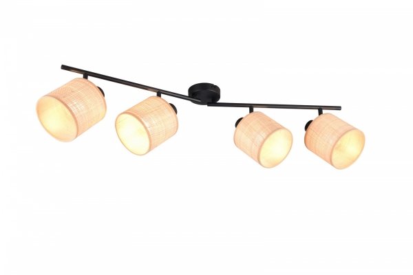 Lampa sufitowa plafon pleciona kolor naturalny 4-płomienna owalna boho rystykalna industrialna minimalistyczna nad stół do salonu sypialni AIMEE R81854036 Rl