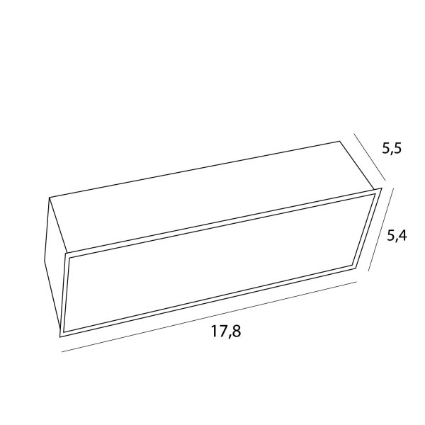 Oprawa wpustowa do skompletowania minimalistyczna prostokąt biała metalowa Modular H180.03 MAXLIGHT 
