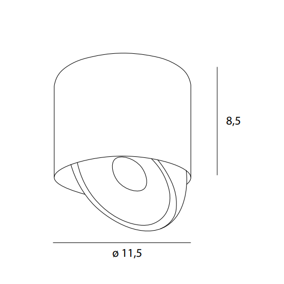 Lampa sufitowa tuba VECTOR MAXLIGHT C0266 led 10W czarna