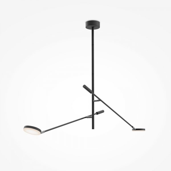 Lampa sufitowa wisząca nowoczesna LED metalowa czarna regulacja wysokości oraz kąta świecenia Fad MAYTONI MOD070CL-L15B3K1