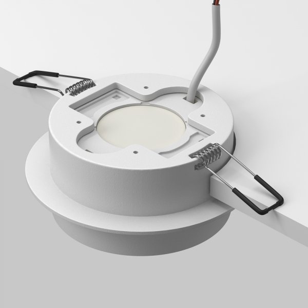 Lampa wpuszczana w sufit aluminium biała okrągła Orlo MAYTONI DL087-GX53-RD-W