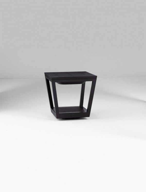Minimalistyczna lampa solarna zewnętrzna do ogrodu z czujnikiem ruchu klasyczna LED aluminiowa kolor antracyt IP54 CANDELA LE75178 Luces Exclusivas