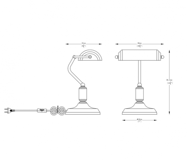 Lampka Biurkowa ROMA A2048-GR ZUMA LINE