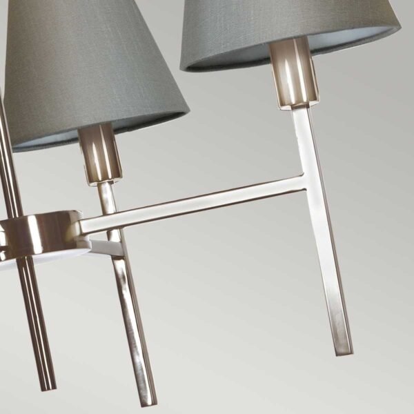 Żyrandol Lucerne - 4 źródła światła szary abażur elegancka minimalistyczna uniwersalna LUCERNE-4LT ELSTEAD LIGHTING