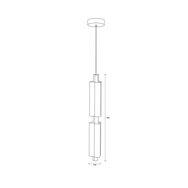 Designerska lampa wisząca OSMO-2 Led złota 73 cm ST-15038P-2 Step into Design