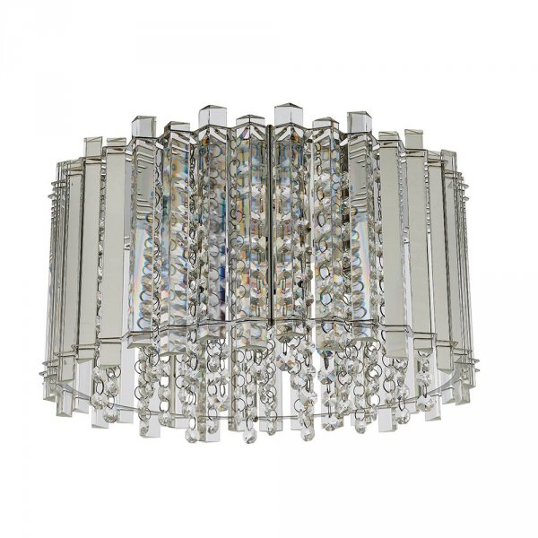 Dekoracyjny plafon sufitowy designerski kryształowy chromowany okrągły glamour klasyczny Hanna 78698 ENDON