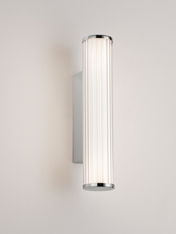 Lampa ścienna kinkiet LED tuba z ryflowanego szkła 30cm minimalistyczny zmiana barwy światła IP44 ALEGRANZA LE45769 Luces Exclusivas