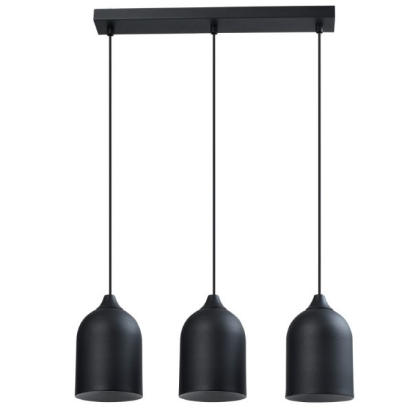 Prosta elegancka lampa wisząca metalowa loftowa minimalistyczna NILO LP-0110/3L BK LIGHT PRESTIGE