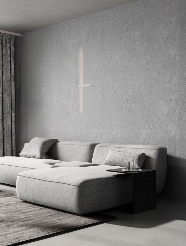 Nowoczesny biały kinkiet LED listwa minimalistyczny uniwersalny zmiana barwy światła HIGUERA LE46070 LUCES EXCLUSIVAS