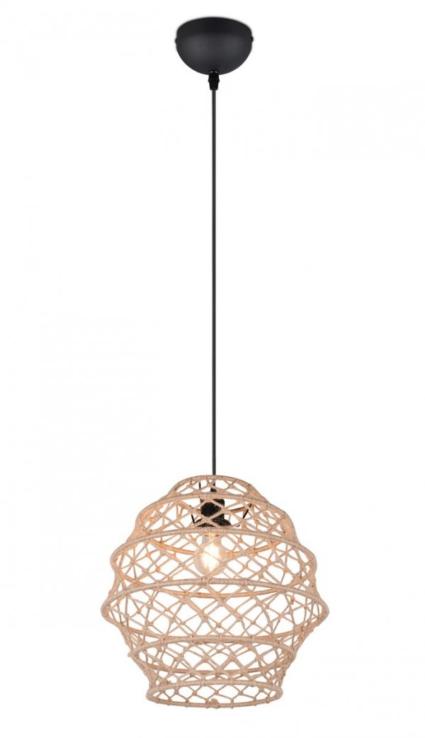 Lampa wisząca pleciona kolor naturalny owalna boho rystykalna industrialna minimalistyczna nad stół do salonu sypialni HIVE R31681936 Rl