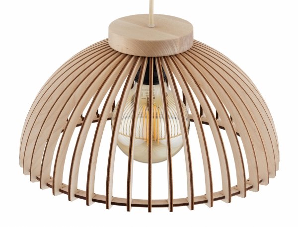 Lampa wisząca kopuła drewniana styl skandynawski minimalistyczna Argon TRE 8633